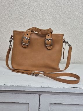 Vintage Coach Camel Legacy Satchel Crossbody Bag